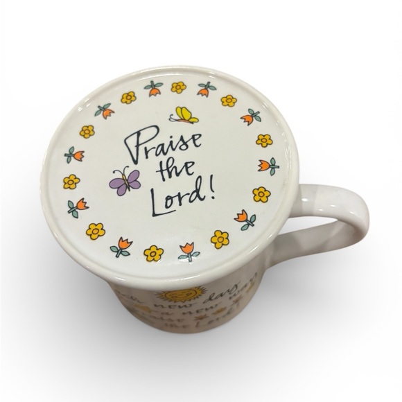 Hallmark Mug Mates Inspirational Praise The Lord Cream Mug with Coaster Set NEW - Picture 2 of 7